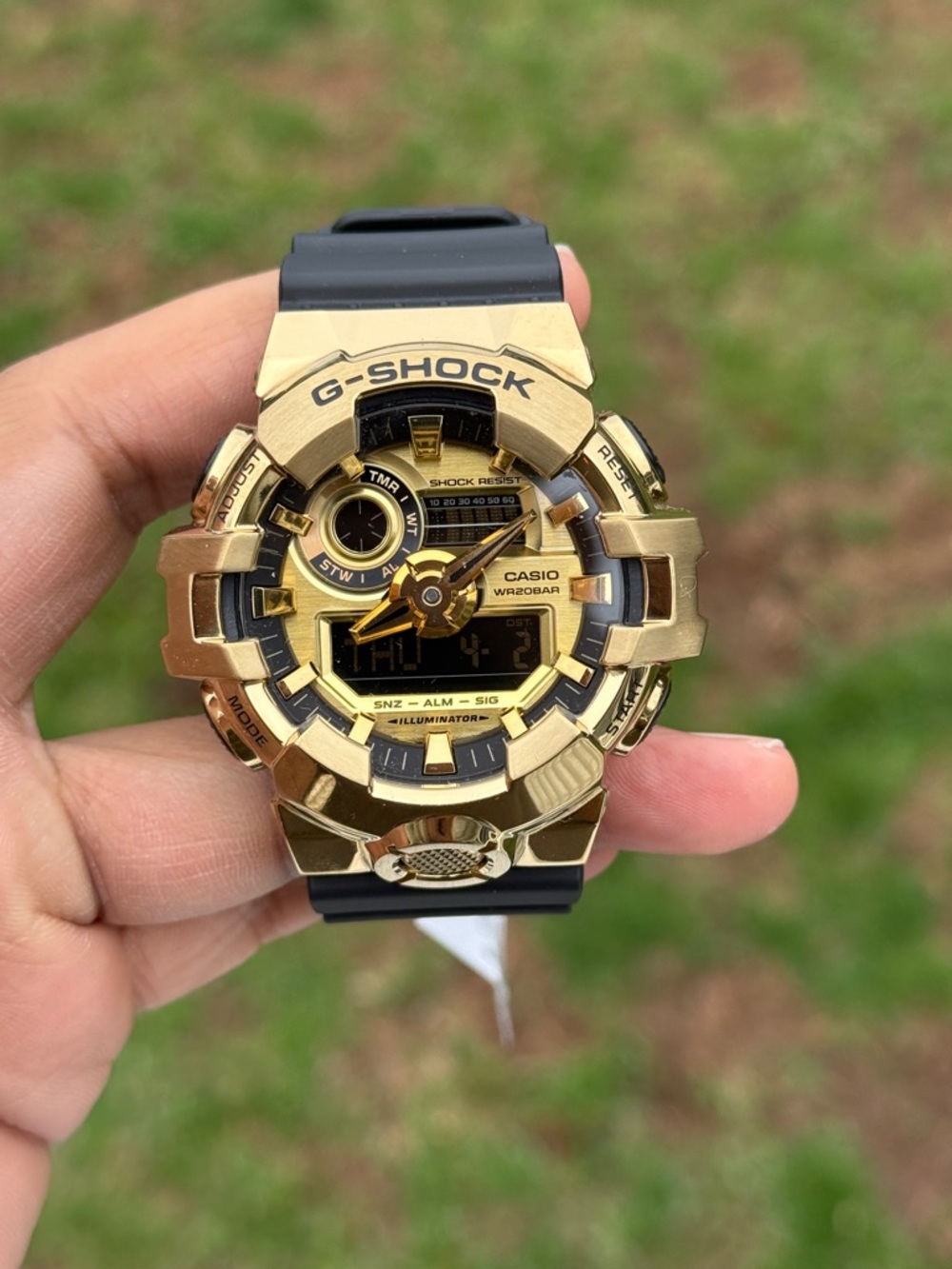 Casio G-Shock GM700G-9A Gold Ion-Plated Bezel Shock Resistant
